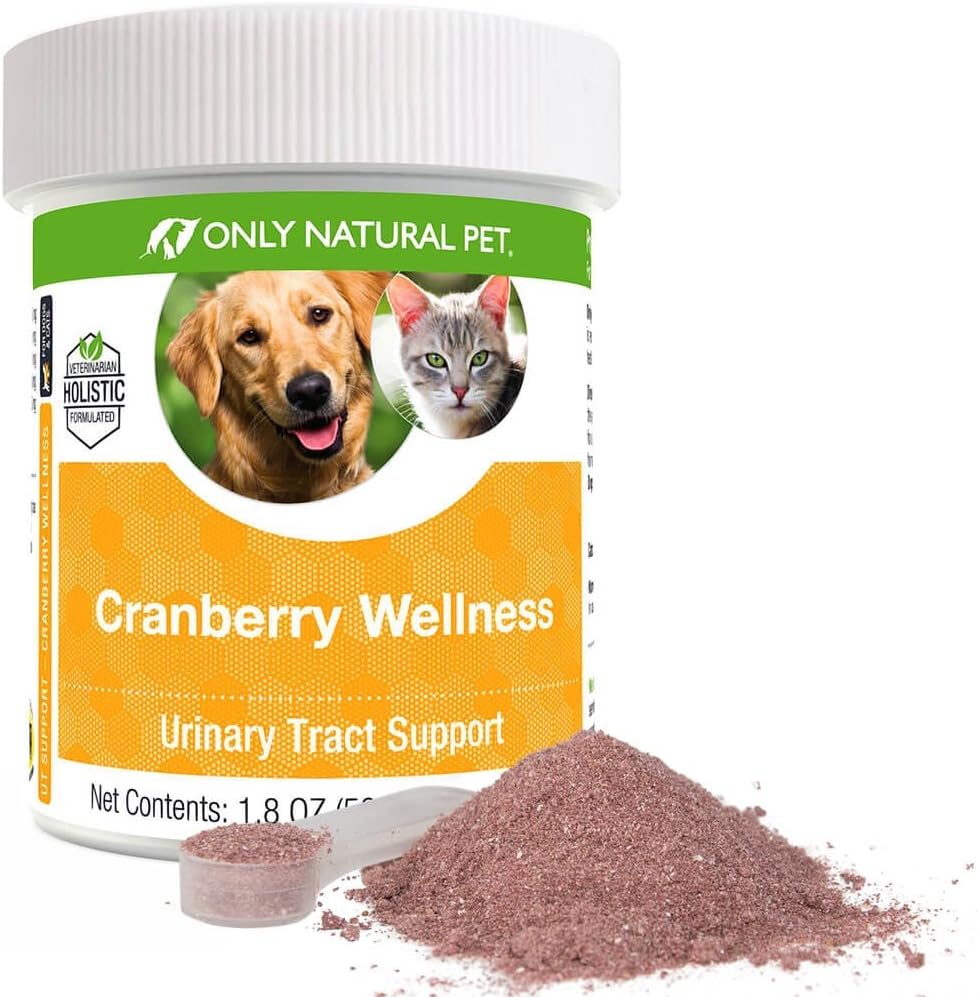 Köpekler ve Kediler için sadece Doğal Pet Cranberry Wellness Antioksidan Toz - Urinary Tract Health için Beslenmeli Berry Toz Tamamı C - 110 Hizmetler