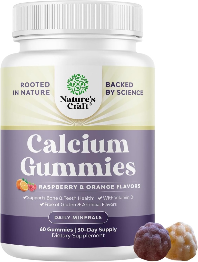 D3 Vitamini ile Yüksek Absordis Gummies - Yetişkinler için 50 mg Gummies - Bone Health & Immune Support Gelatin-Free 60ct (1 Pack)