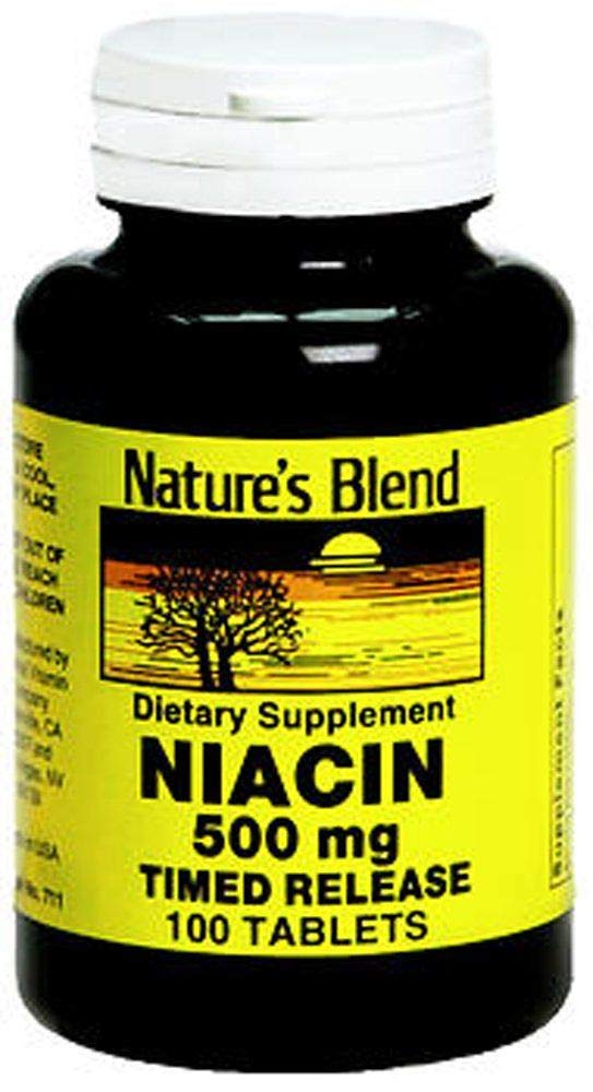 Nature's Blend Niacin 500 mg, 100 Count