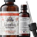 Licorice Tincture, Organik Licorice Ekstraksiyon (Glycyrrhiza Glabra) kuru Kök, Herbal Supplement, Soğuk Olarak Olmayan Organik Sebze Glycerin 2 oz, 670 mg