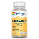 SOLARAY L-Theanine 200mg with Green Tea - Sağlıklı Mood, Relaxation and Occasional Stress Support - Lab TY, Vegan, Gluten Free - 45 Hizmet, 45 VegCaps