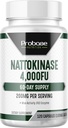 Probase Nutrition Nattokinase Supplement 4,000 FU Servings, 120 Capsules (Derived from Japanese Natto) Systemic Enzymes for Cardiovascular and Circulatory Support