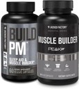 Jacked Factory PM Night Time Muscle Builder & Sleep Aid (60 Capsules) & Essentials Muscle Builder - Peak ATP (30 Capsules) ile Erkekler için Günlük Güçlü Model