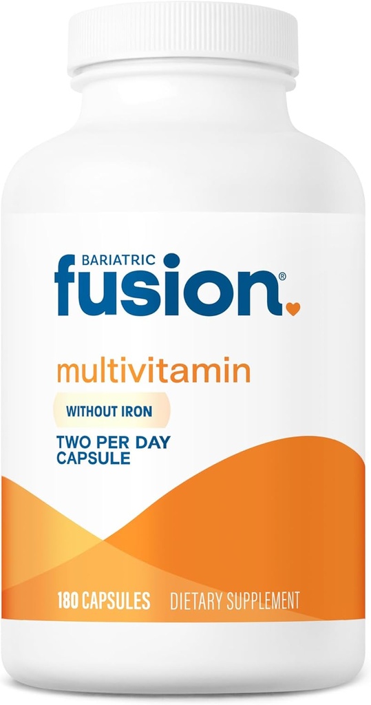 Demirsiz Bariatrik Multivitamin | Post Bariatrik Cerrahi Hastaları | Gastrik Bypass ve Kol Gaztrektomi için Demir Ücretsiz Bariatrik Vitamini | 180 Capsules | 3 Ay Supply