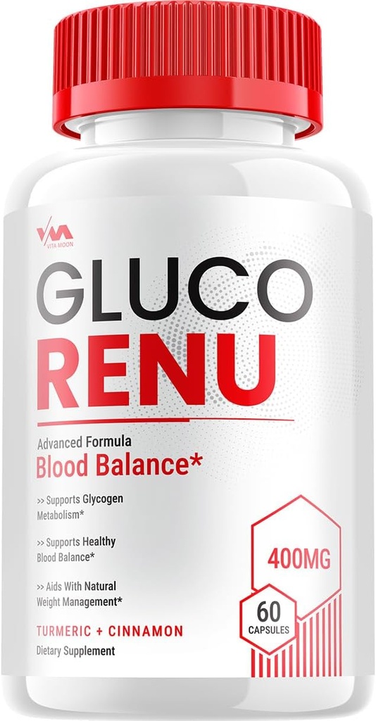 (1 Pack) Gluco Renu Supplement, GlucoRenu Capsule - Gelişmiş Formula Gluco Renu, GlucoRenu, 60 Capsules