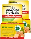 Dramamine'nin yapımcılarından Advanced Herbals, Non-Drowsy, Motion Hastaness Relief, Made with Natural Ginger, 18 Count, 2 Pack