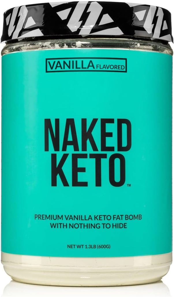 Γυμνή Vanilla Keto - Premium Vanilla Keto Fat Bomb Powder - Τίποτα τεχνητό - χωρίς γλουτένη Keto Bomb Vanilla Mct Oil Powder with No Gmos - 1.3 Lb