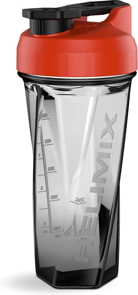 HELIMIX 2.0 Vor Blender Shaker Şişe, 29 Akışkanlar Ounces, Plastik, No Shaking Aksesuarlar Needed, Odor Dayanıklı, Leak Kanıt, Dayanıklı, Temiz, Sturdy Loop for Transport