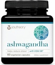 Youtheory Ashwagandha - 1.000 mg - Ενέργεια, ύπνος, άγχος και κορτιζόλη συμπλήρωμα υποστήριξης - Προσαρμοσμένη βοτανική ανάμειξη με οργανική KSM-66 Ashwagandha & Ginger - 60 κάψουλες χορτοφάγων (30-ημέρα προμήθεια)