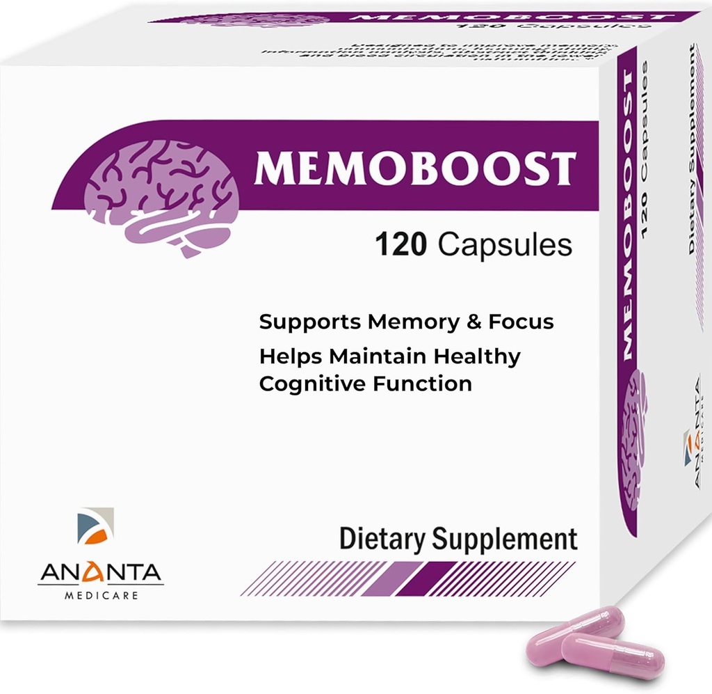 MEMOBOOST Ananta Medicare – Herbal Diyetsel Supplement (120 Capsules)