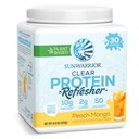Sunwarrior Clear Protein Toz Plant-Based Water Mix, Vegan ve Protein ve Hydration Supplement 10g Per Peach Mango Flavored 420g Tub 30 Servisler