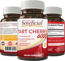 PURELY ευεργετικές κάψουλες από πίσσα κεράσι 6000 mg, Extra Strength Montmorency Tart Cherry Extra Extract, Uric Acid Flush για κοινή άνεση, αντιοξειδωτικό & ανοσοποιητική υποστήριξη, μη-GMO, Χωρίς γλουτένη, 120 Count
