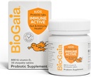 BioGaia Immune Active Kids | Probiyotik + Vitamin D | Digestive & Immune Health | Ages 3+ | Allergen, Süt, Soy & Gluten Ücretsiz | Pediatriks tarafından Güvenilir | 30 Day Supply | Orange Flavored Chewable