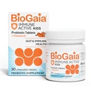 BioGaia Immune Active Kids | Probiyotik + Vitamin D | Digestive & Immune Health | Ages 3+ | Allergen, Süt, Soy & Gluten Ücretsiz | Pediatriks tarafından Güvenilir | 30 Day Supply | Orange Flavored Chewable
