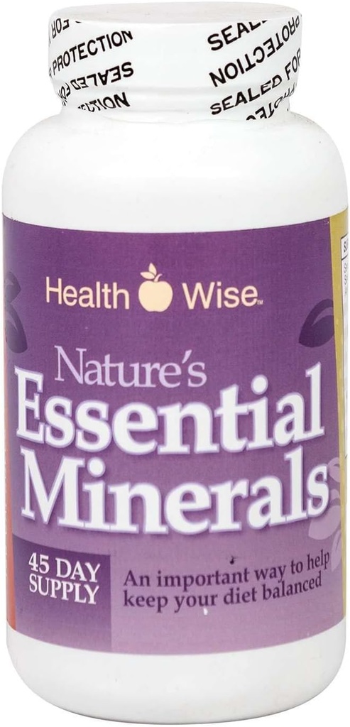 HealthSmart Diyet Supplement, Nature's Essential Minerals, Immune Health, Cardiovascular Health, Bone Health, 180 Capsules