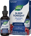 Nature's Way Sleep tonight Melatonin Drops with L-Theanine, Non-Habit Form Support*, 2 Oz, Cherry Flavor