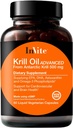 Invite Health Krill Oil Advanced - Supports Cardiovascular and Brain Health - Materials EPA, DHA, Astaxanthin ve Omega-3 Phospholipids - 60 Capsules (2-Pack)
