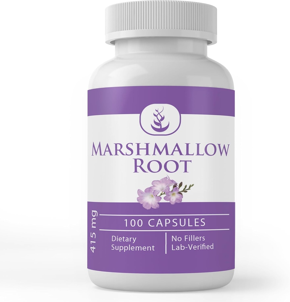 Pure Original Materialss Marshmallow Root, (100 Capsules) Her zaman Pure, No Wordss Or Fillers, Lab TY