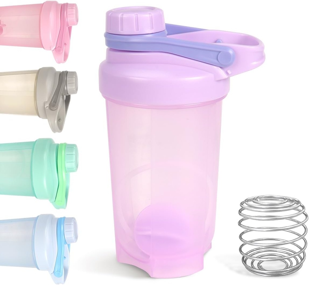 D.Y.A 16oz Mor Sports Shaker Şişe Protein Shakes, Pre Workout, Travel, BPA Free & Dishwasher Güvenli