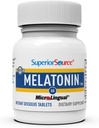 Superior Source Melatonin 5 mg - Yetişkinler için Sağlıklı Uyku Desteği Tamam - Chamomile Aids Relaxation & Restful Sleep - 60 Sublingual Discrypt Tablets