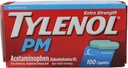 TYLENOL PM Επιπλέον δύναμη του πόνου Reliever / Nighttime Βοήθεια ύπνου Caplets 100 ea