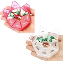 Pill Organizer, 2 Pack Pill Box, Small Pill Case,Medicine Pill Organizer 1 Gün Bir Gün, Haftalık Pill Organizer, Pill Konteyner, Pill Holder, Daily Pill Organizer Travel Pill Organizer 7 Gün (Red & White)