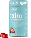 5 Low Sugar Calm Magnezyum Gummies, Magnezyum Citrate 125 mg, Natural Karma Berry Flavor, Vegan, Gluten Free (50 Ct)