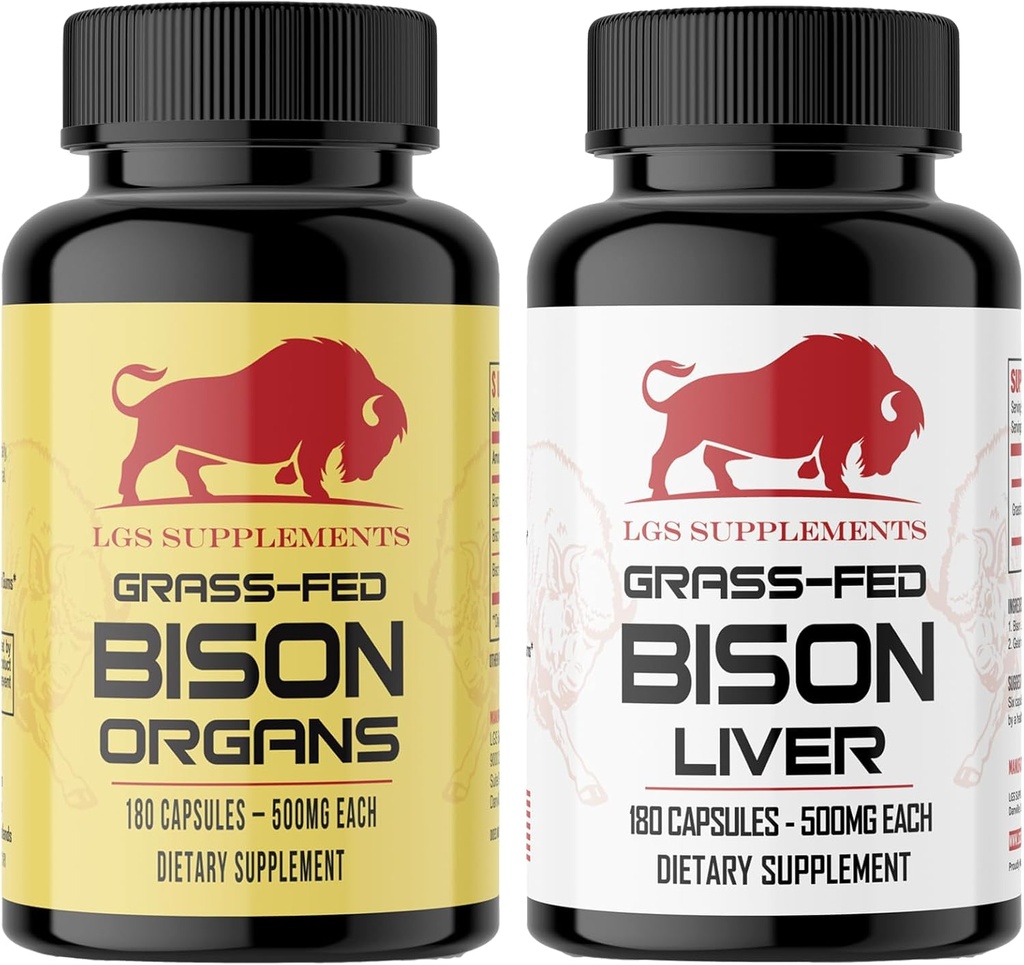 Start Pack, Grass Fed Bison Liver Capsules, Organ Capsules, Non-GMO, Supports Energy Production, Detoxification, Digestion, Immunity and Full Body Wellness