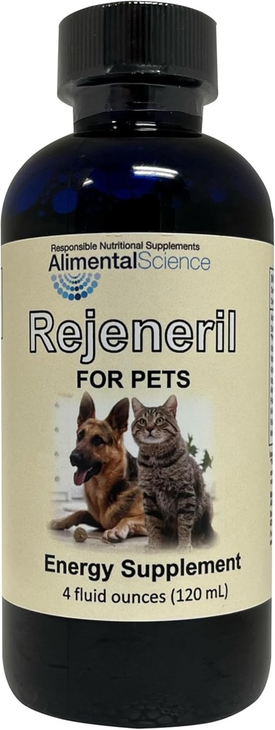 Rejeneril-FP 4oz'a kadar 240'a kadar Doğal Relieve Fatigue'i Evcil hayvanlarda Art Normal Appetite Immune Support Dog Cat & Pet Formulation Antioksi Vitamin Mineral Supplement Longevity Vitality