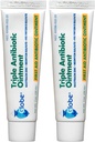 Τριπλή αντιβιοτική αλοιφή, 1 oz (2-Pack) Αντιβιοτική αλοιφή πρώτων βοηθειών, 24ωρη προστασία μόλυνσης, θεραπεία τραύματος για μικρές αποφύσεις, εγκαύματα και περικοπές