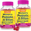 Well Well Evet, Kadınlar için 25 Milyar Probiyotik ve D-Mannose Gummies (2 Pack) - Vaginal ve Gut Health, Digestive Support ve Feminine Health - Kadınlar 12 Strains ile Probiyotik - 60 Gummies
