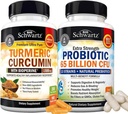 65 Milyar CFU Daily Probiyotik Supplement (1 Ay Supply) Plus Turmeric Curcumin with Black Pepper Extract 1500 mg Complex (Trial Boyut)