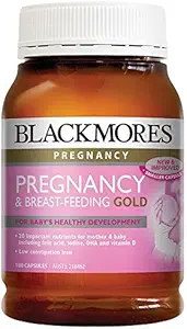 Blackmores Pregnancy & Breastfeeding Gold 180 Caps Health Supplement Essential Nutrients for Mother and Baby, DHA Fish Oil