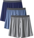DAVID ARCHY Mens Εσώρουχα μπαμπού Rayon Boxers για άνδρες Αναπνοή και δροσερό ανδρικό κοντομάνικο σορτς με κουμπί Fly 3 ή 5 Pack