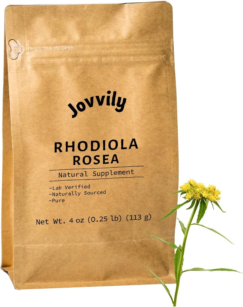 Rhodiola Rosea σε σκόνη - 4 ουγκιά - Χρυσή ρίζα - μη ΓΤΟ - Φυσικό συμπλήρωμα