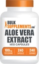 BulkSupplements.com Aloe Vera Capsules - Aloe Vera Extract, Aloe Vera Supplement - Herbal Supplement, Gluten Free, 1 Capsule per Service, 240 Veg Capsules (Pack of 1)