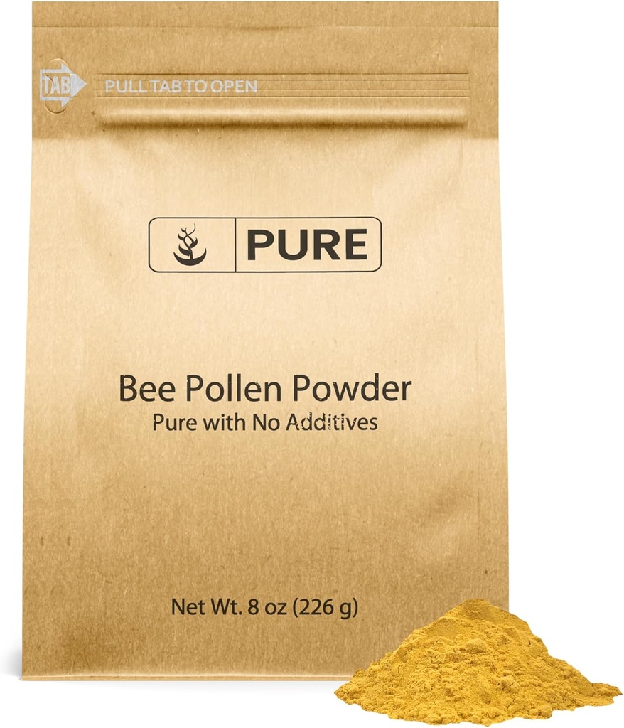 PURE ORIGINAL INGREDIENTS Bee Pollen, 8 oz, Hayır, Undiled Supplement