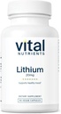 Vital Nutrients Lityum Orotate 20 mg | Vegan Lityum Memory, State of Mind, and Behavioral Health* | Gluten, Süt, Soy Free | 90 Capsules