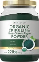 Carlyle Organik Spirulina Toz 2.2 lbs | Blue Green Algae | hizmet başına 8g Spirulina | Vegan, Non-GMO, Gluten Free Supplement Supplement Supplement Supplement