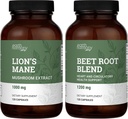 Earth Harmony Organic Lion's Mane & Beet Root Powder - 120 Κάψουλες