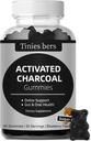 Aktif Charcoal Gummies Sugar Free, 400 mg Charcoal Supplements from Coconut, Quicker to Cleanse, Detox, Gas Relief, Gut & Oral Health for Yetişkinler & Kids, Gluten Free, Non GMO, Vegan, Pectin, 60