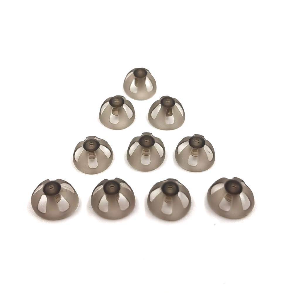 İşitme Aid Domes Smoky Gray Tips Ear Pieces Comfortable for Open Fit BTE Sound Amplifier PASP Kit Invisible 10mm (L * 10)
