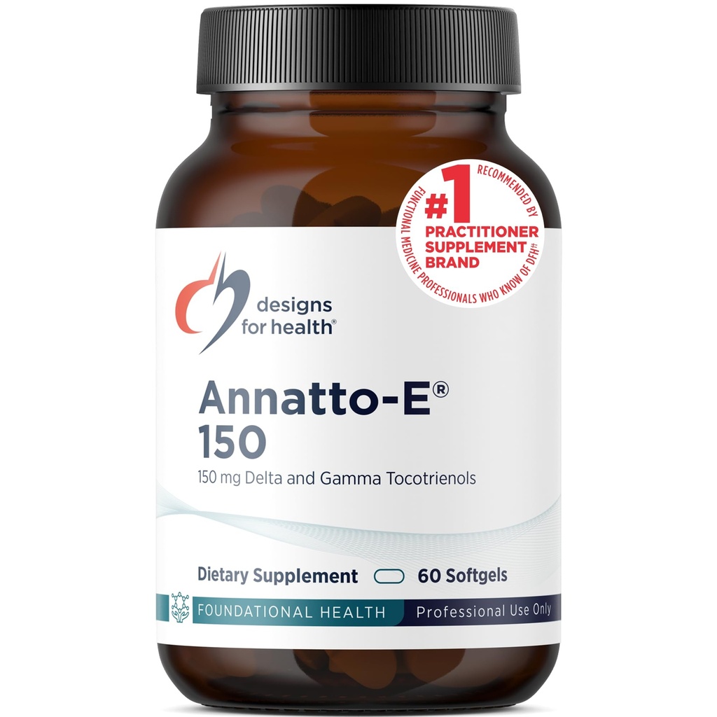 Sağlık Annatto-E 150 mg Tocotrienols için tasarımlar - Delta + Gamma Tocotrienols ile Delta + Gamma Tocotrienols - Cardiovascular, Sağlıklı Aging + Antioksi Desteği - Non-GMO (60 Softgels)