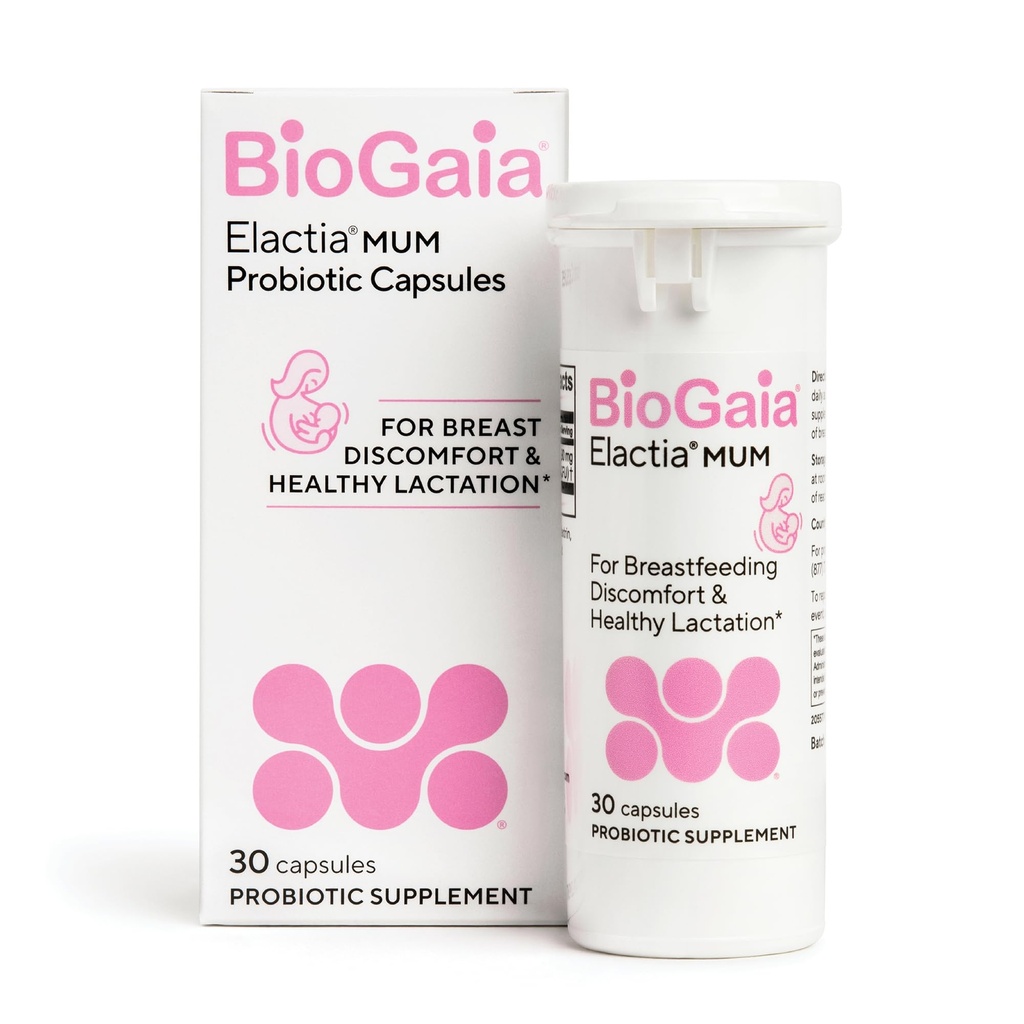 BioGaia Elactia Emziring Probiyotik | Lactation Supplements | Yeni doğan Essentials ve Probiyotikler hem Anne hem de Bebek için | Sağlıklı Lafasyon için Günlük Tamam | 30 Kont | Emzir Mutlu