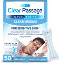 Nasal Strips Medium, Clear, 50 ct | Anında Uykuyu Geliştirmek, Snoring'i Azaltmak ve Relieve Nasal Congestion Soğuklar ve Tüm Enerjiler nedeniyle