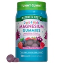 Doğanın Gerçek Magnezyum Gummies for Kids | Glycinate & Citrate | 50 Kont | Karma Berry Flavor | Vegan, Non-GMO & Gluten Ücretsiz Supplement