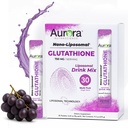 Aurora Nutrascience Nano-Liposomal Glutathione, Grape Tozlu Immune & Antioksi Gut Health Support Supplement, 750 mg per Service, Non-GMO, Sugar-Free, 30 Single Serve Packets