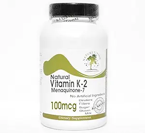 Φυσική βιταμίνη K-2 100mcg Μενακινόνη-7~200 Κάψουλες - Δεν Πρόσθετα ~ Συμπληρώματα φυσιογνωμίας
