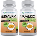 Turmeric Curcumin with Bioperine - 360 Veggie Capsules - 2250 mg 95 Curcuminoids with Black Pepper Supplement and Triphala (Pack of 2)