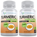 Turmeric Curcumin with Bioperine - 360 Veggie Capsules - 2250 mg 95 Curcuminoids with Black Pepper Supplement and Triphala (Pack of 2)